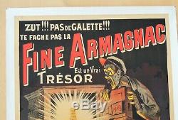 Ancienne Affiche publicitaire FINE ARMAGNAC par Ogé