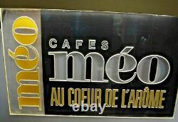 Ancienne Enseigne Pub Eclairee De Cafe Bar Bistrot Meo Publicitaire Affiche