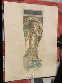 Ancienne affiche Alphonse Mucha les Maîtres de l'Affiche planche n°27 old poster