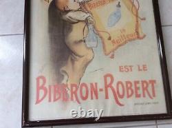 Ancienne affiche, BIBERON ROBERT, FIRMIN BONISSET, publicitaire, cadre