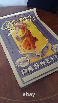 Ancienne affiche Charles Verneau cycle vélo Panneton ancien publicitaire pub