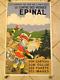 Ancienne Affiche Chemin De Fer De L'est Epinal Vosges Chat Botté Bottes 7 Lieues