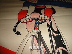Ancienne affiche La Française Diamant, vélo, signé Mich, Louison Bobet, 60x40cm
