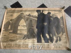 Ancienne affiche La journée Serbe 25 juin 1916
