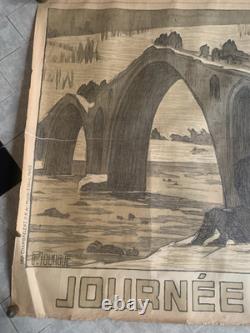 Ancienne affiche La journée Serbe 25 juin 1916