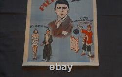 Ancienne affiche Magicien Piernay 1942 rare sous l'occupation WW2 signé au dos