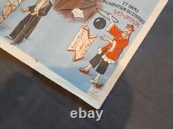 Ancienne affiche Magicien Piernay 1942 rare sous l'occupation WW2 signé au dos