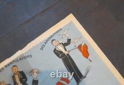 Ancienne affiche Magicien Piernay 1942 rare sous l'occupation WW2 signé au dos