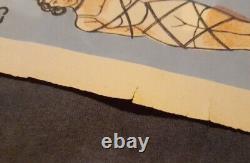 Ancienne affiche Magicien Piernay 1942 rare sous l'occupation WW2 signé au dos