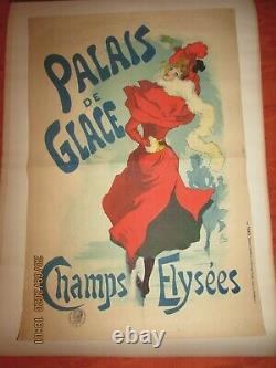 Ancienne affiche, PALAIS DE GLACE-champs élysées-jules CHERET-40,8 X60,3 cm