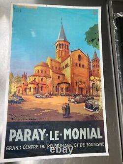 Ancienne affiche PARAY LE MONIAL JULIEN LACAZE PLM