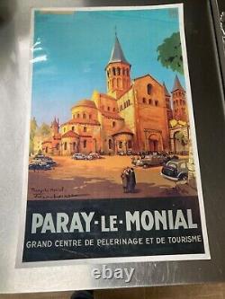 Ancienne affiche PARAY LE MONIAL JULIEN LACAZE PLM