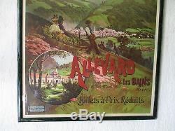 Ancienne affiche PLM originale Allevard les Bains Grenoble Chambéry Belledonne