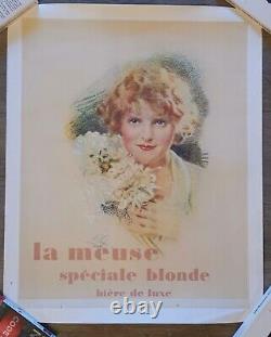 Ancienne affiche bière de la Meuse spéciale blonde brasserie de Bar le duc