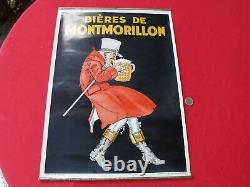 Ancienne affiche bières de Montmorillon 36,1 x 51,5 cmparfait état