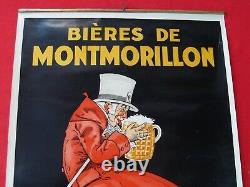 Ancienne affiche bières de Montmorillon 36,1 x 51,5 cmparfait état