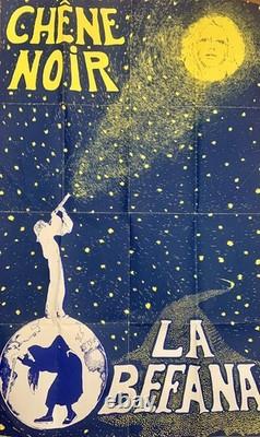 Ancienne affiche originale théâtre Avignon chêne noir La Befana Gérard GELAS