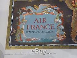 Ancienne affiche publicitaire Air France par Lucien Boucher perceval