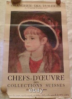 Ancienne affiche publicitaire Chefs d'oeuvre des collections Suisses