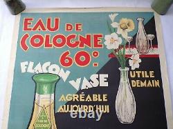 Ancienne affiche publicitaire Eau de Cologne 60° Parfum