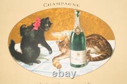 Ancienne affiche publicitaire ancienne CHAMPAGNE, POL ROGER & CO 1920