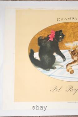 Ancienne affiche publicitaire ancienne CHAMPAGNE, POL ROGER & CO 1920