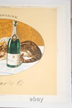 Ancienne affiche publicitaire ancienne CHAMPAGNE, POL ROGER & CO 1920