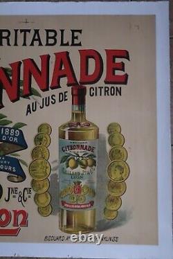 Ancienne affiche publicitaire ancienne citronnade Callard Lyon 1900