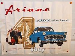 Ancienne affiche publicitaire automobile Ariane