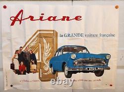 Ancienne affiche publicitaire automobile Ariane