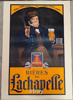 Ancienne affiche publicitaire bière de Lachapelle d'après Ripart 1920