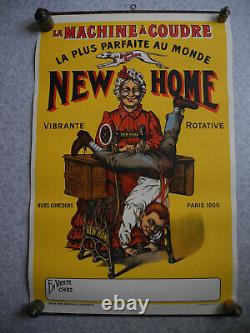Ancienne affiche publicitaire machine à coudre vintage french poster plakat déco