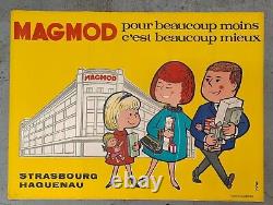 Ancienne affiche publicitaire magasin Magmod Strasbourg Haguenau d'après P. Fix