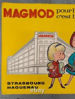 Ancienne affiche publicitaire magasin Magmod Strasbourg Haguenau d'après P. Fix