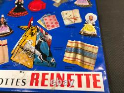 Ancienne affiche sur carton publicitaire biscottes Reinette pub commerce
