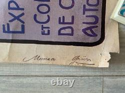 Ancienne grande affiche Monaco par Grün 70's