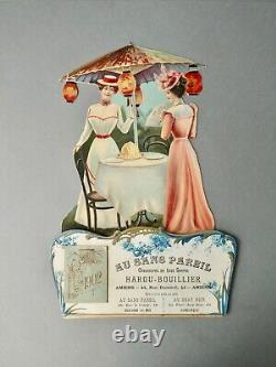 Ancienne publicité avec calendrier 1902 Au sans pareille Chaussures Amiens