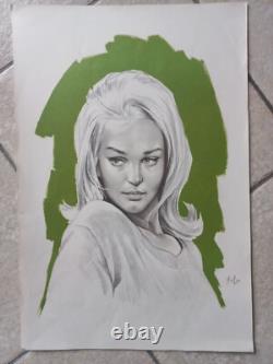 Aslan Lot De 5 Affiches / Posters Dessins Au Crayon Papier Sur Fond Couleur