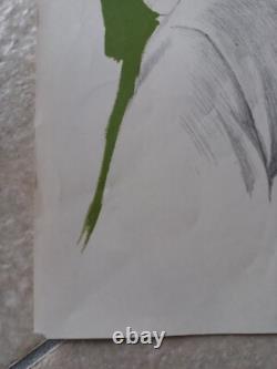 Aslan Lot De 5 Affiches / Posters Dessins Au Crayon Papier Sur Fond Couleur