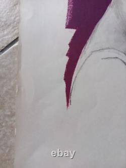 Aslan Lot De 5 Affiches / Posters Dessins Au Crayon Papier Sur Fond Couleur