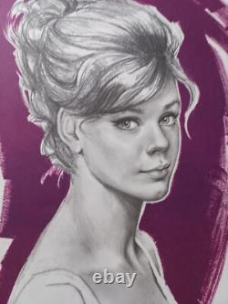 Aslan Lot De 5 Affiches / Posters Dessins Au Crayon Papier Sur Fond Couleur