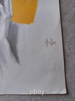 Aslan Lot De 5 Affiches / Posters Dessins Au Crayon Papier Sur Fond Couleur