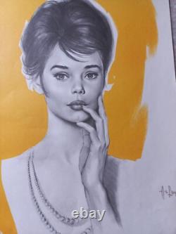 Aslan Lot De 5 Affiches / Posters Dessins Au Crayon Papier Sur Fond Couleur