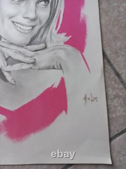 Aslan Lot De 5 Affiches / Posters Dessins Au Crayon Papier Sur Fond Couleur