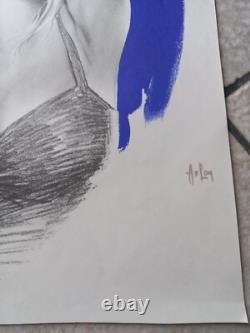 Aslan Lot De 5 Affiches / Posters Dessins Au Crayon Papier Sur Fond Couleur