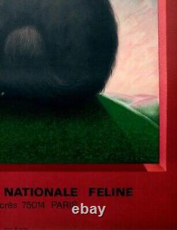 Association Nationale Féline 1984 affiche originale litho. 1984