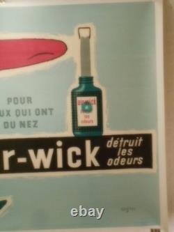 Authentique Affiche Ancienne Air-wick Par Raymond Savignac