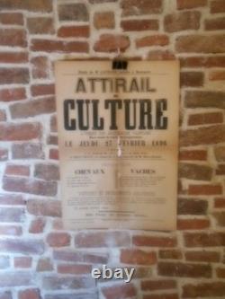 Authentique Affiche Ancienne Annonce Agricole