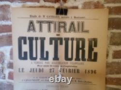 Authentique Affiche Ancienne Annonce Agricole