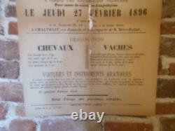 Authentique Affiche Ancienne Annonce Agricole